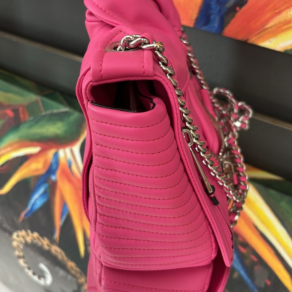 Moschino Couture 1 Milano Barbie Pink Biker Jacket Bag - never Used - Picture 5 of 16